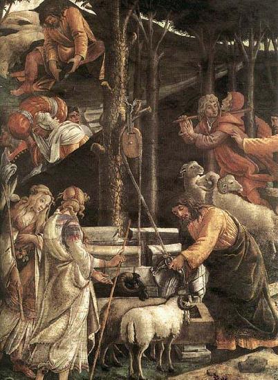 BOTTICELLI, Sandro Scenes from the Life of Moses oil painting image